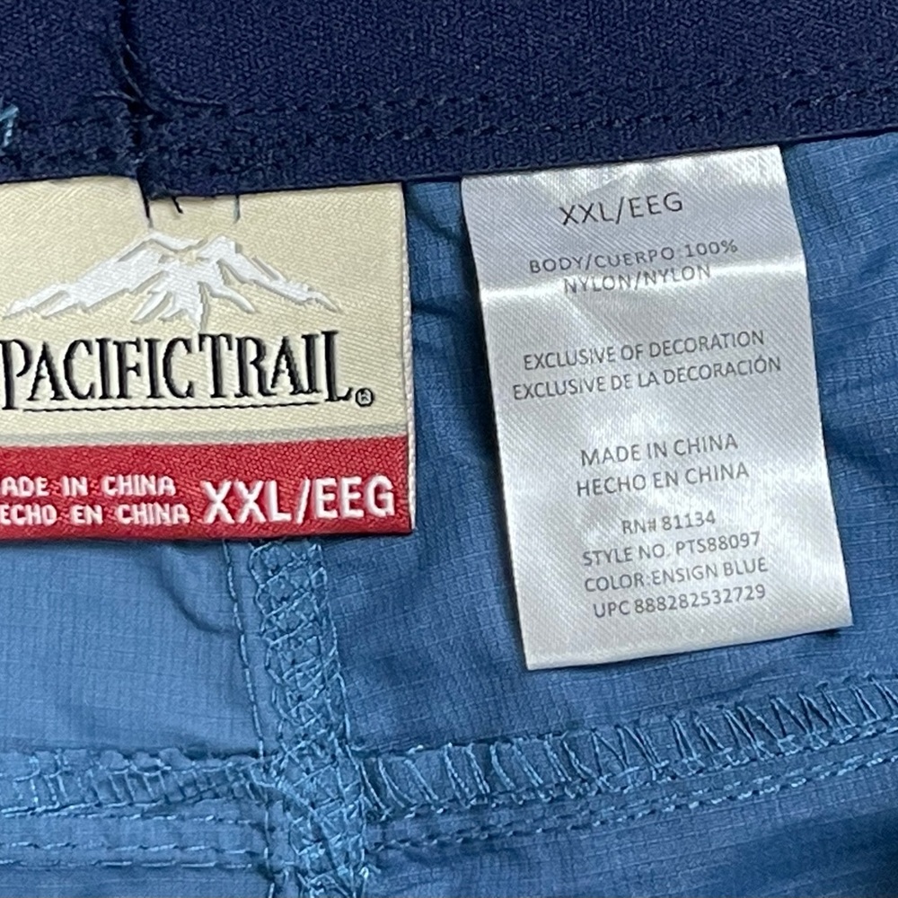 Pacific Trail Mens Shorts Sz XXL Drawstring Hiking Camping Pockets Activewear - Picture 2 of 6